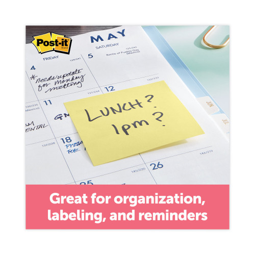 Post-it Canary Yellow Note Pads， 3 x 3， 90-Sheet， 12/Pack (65412SSCY)