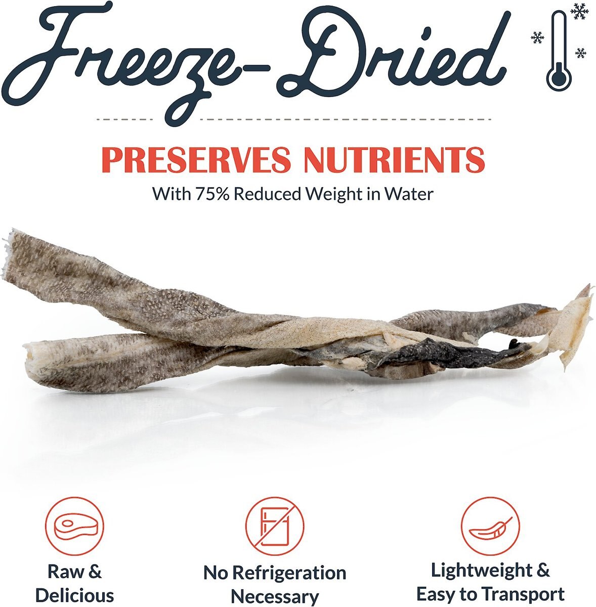 Flourish Cod Skins Freeze-Dried Dog Treats