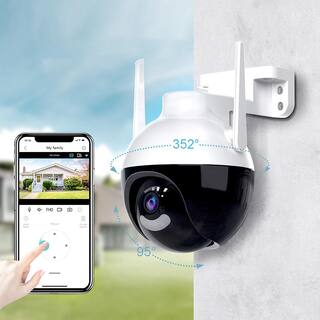 LiVIE Outdoor 1080P Wi-Fi Security Camera 355-Degree PTZ Camera with Auto Tracking and 2-Way Audio SWC017