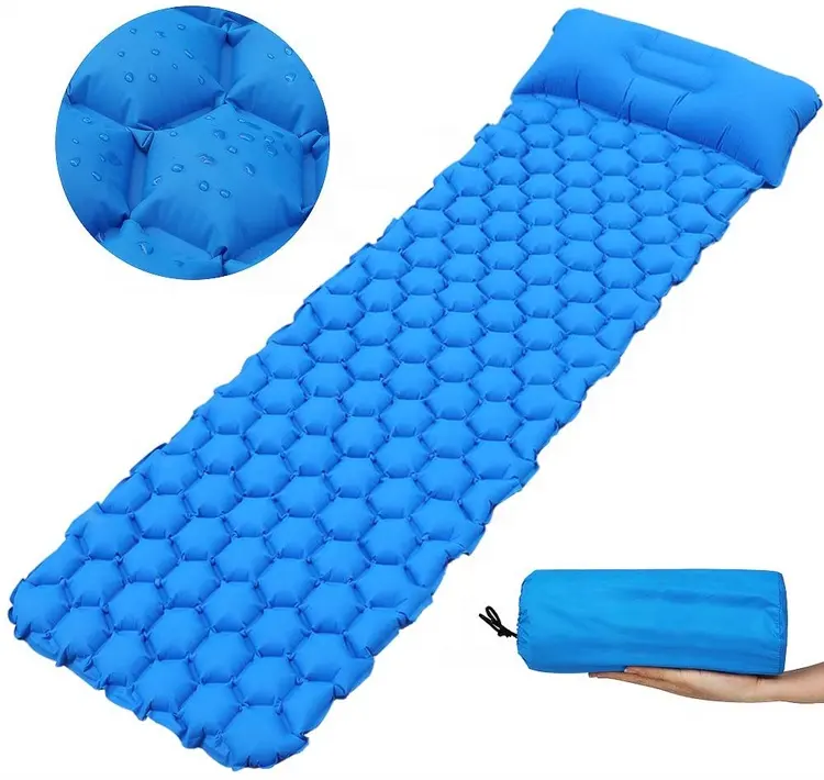 Hot Sale Inflatable Sleeping Mat Camping Mat  ultralight Sleeping Pad Hiking Opp Bag OEM for Backpacking camping hiking Sports