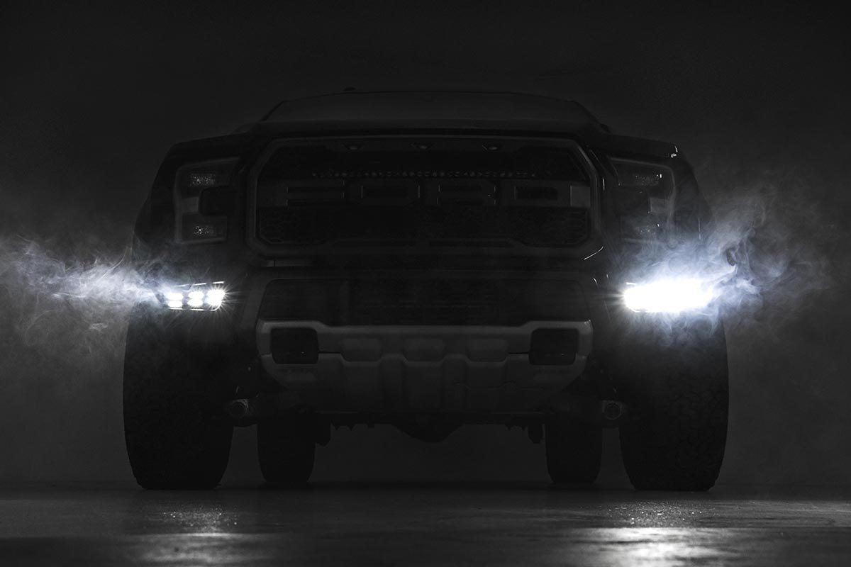 Rough Country Triple LED DRL Fog Light Kit for 2017-2020 Ford Raptor - 70700DRLA