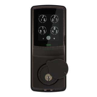 Lockly Secure Plus Venetian Bronze Single-Cylinder Alarmed Deadbolt Lock with Smart Keypad Bluetooth and 3D Fingerprint Sensor PGD 728F VB