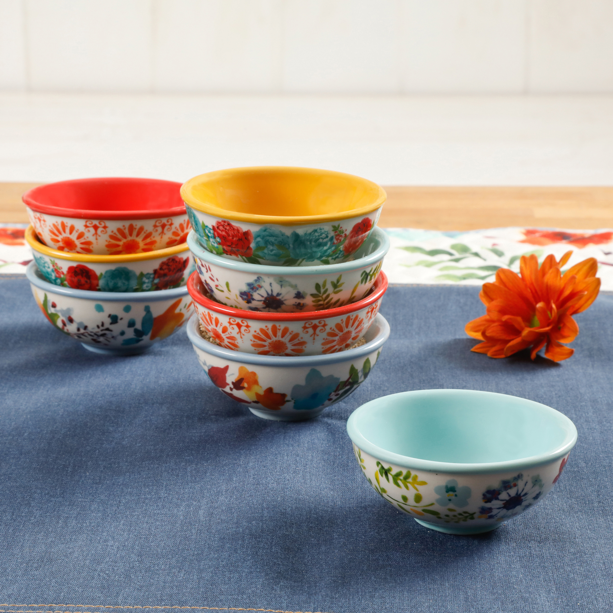 The Pioneer Woman Flea Market 8-Piece 3.12-Inch Dip Bowl Set