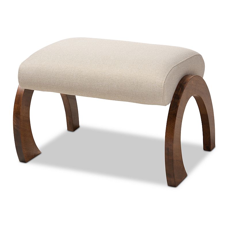 Baxton Studio Sandrine Footstool Ottoman