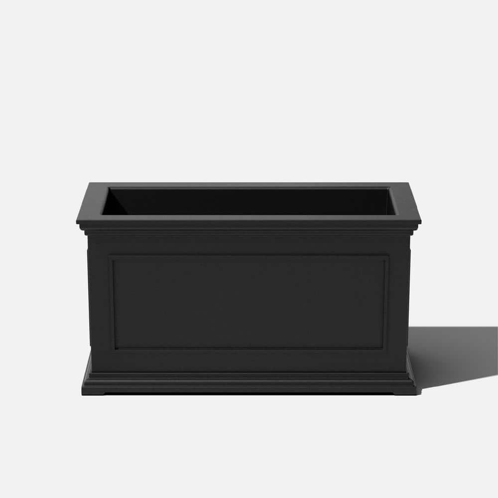 Veradek Brixton Series 33 in. L Black Plastic Planter BXVLG33B