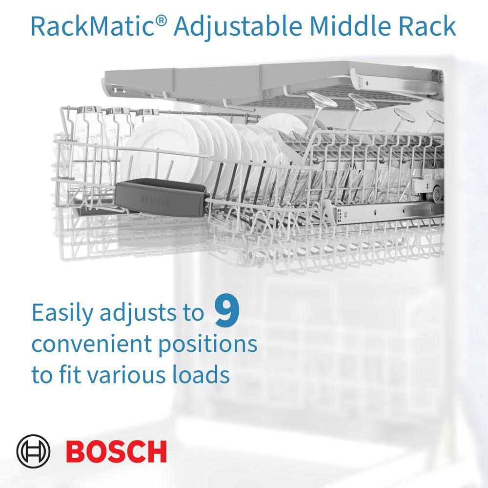 Bosch 800 Series 24 in. ADA Compliant Top Control Tall Tub Custom Panel Ready Dishwasher with Crystal Dry and 3rd Rack 42dBA SGV78B53UC