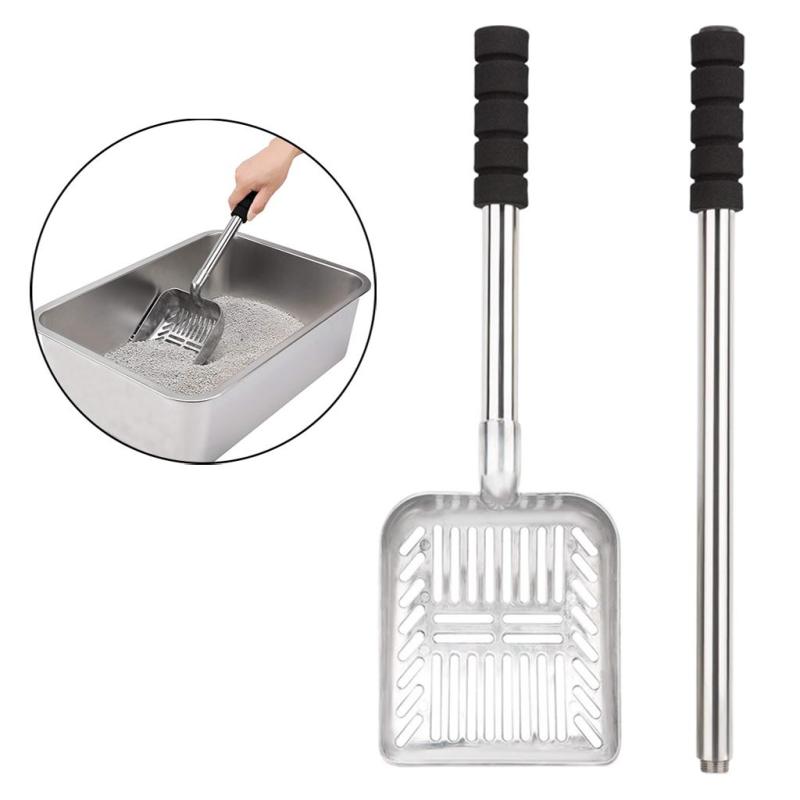 Aluminum Alloy Cat Litter Shovel Extendable Comfort Long Shovel for Cat Supplies