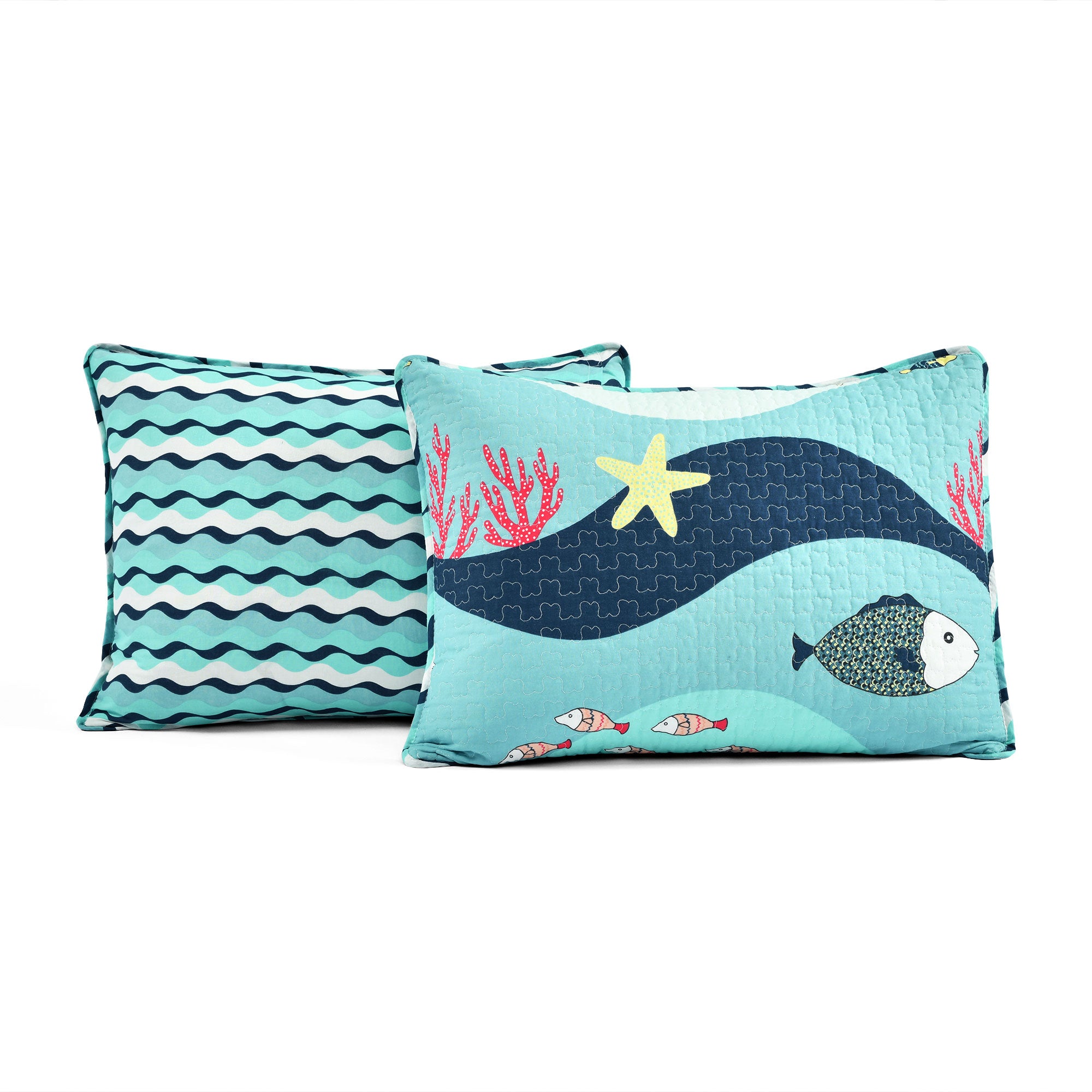 Sea Life 3 Piece Quilt Set Full/Queen Size