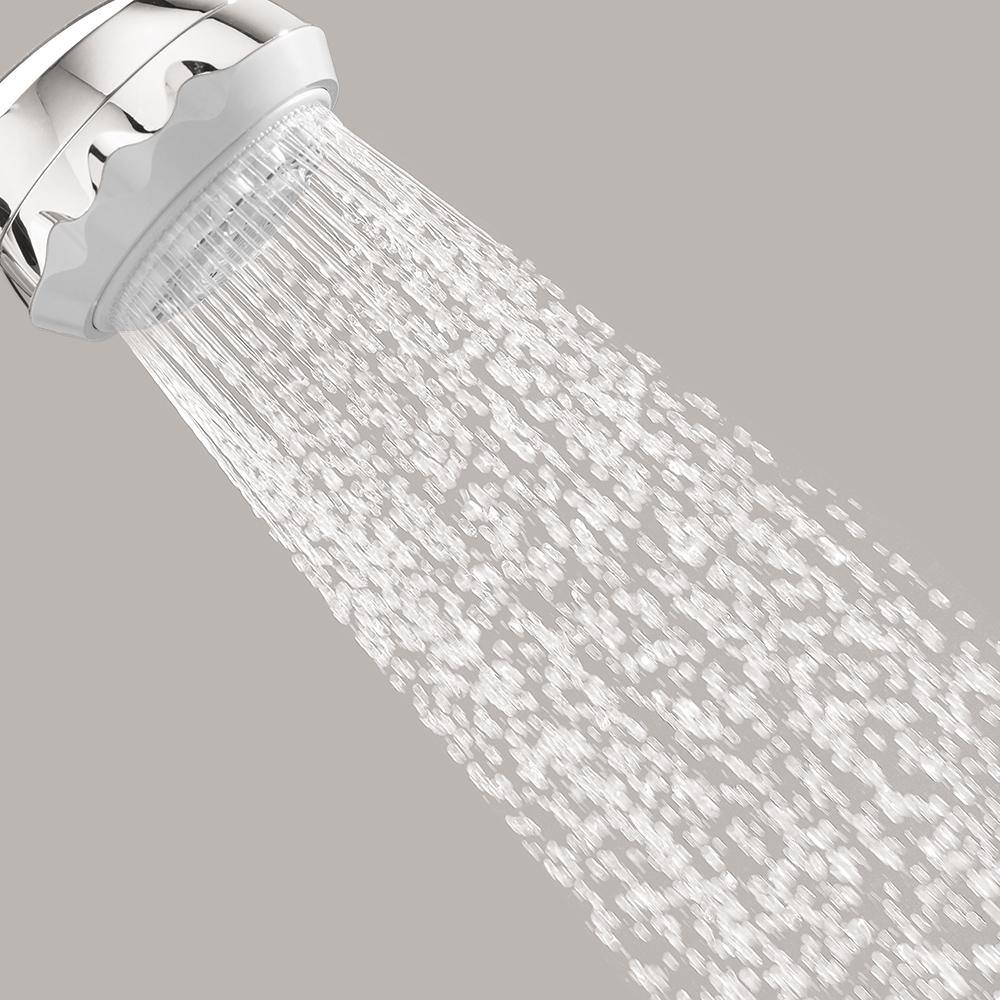 Clubmaster 3-Spray Patterns 2.5 GPM 4 in.wall Fixed Shower Head in Brushed Nickel 28496821