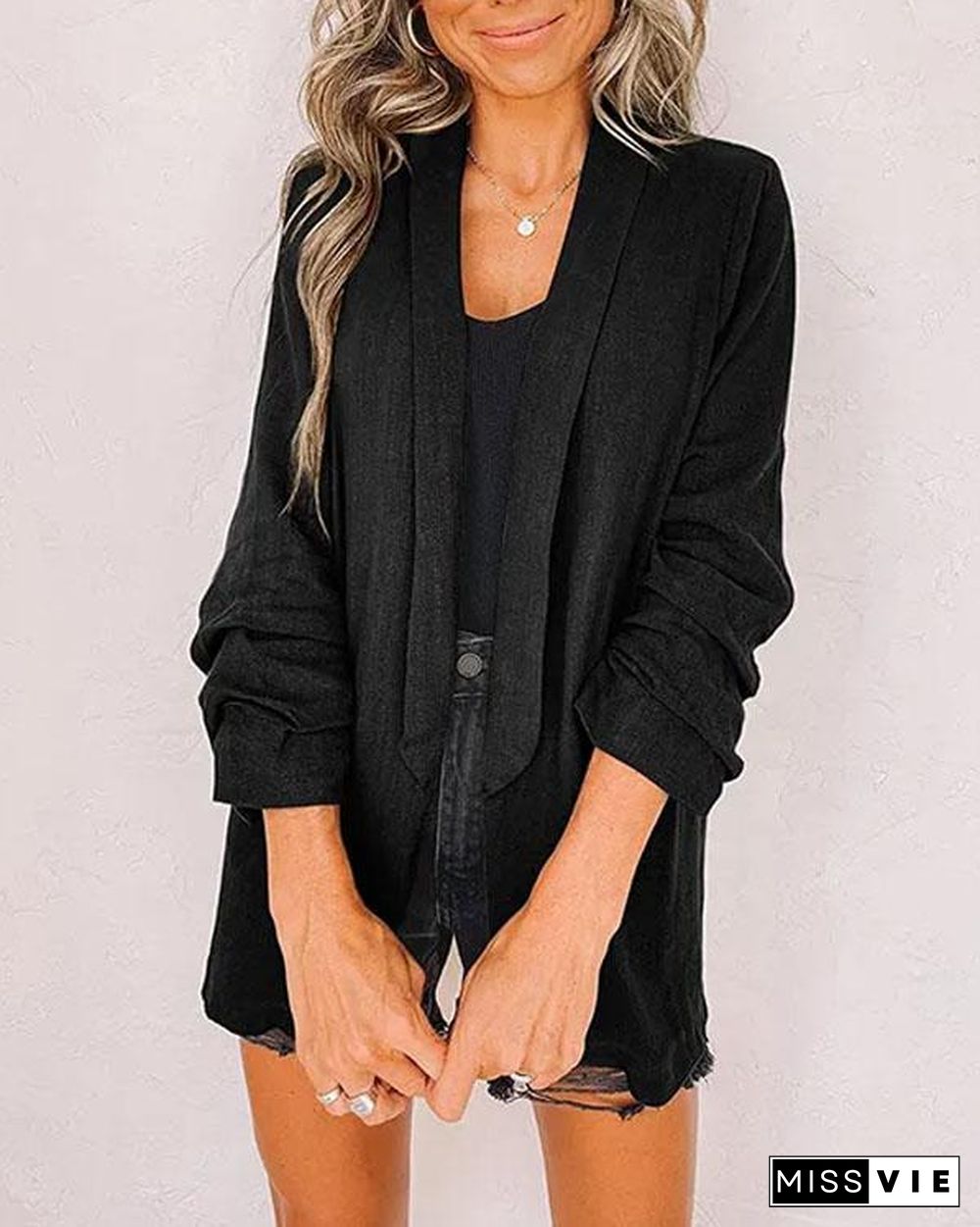 Fashion Lapel Cardigan Blazer Suit