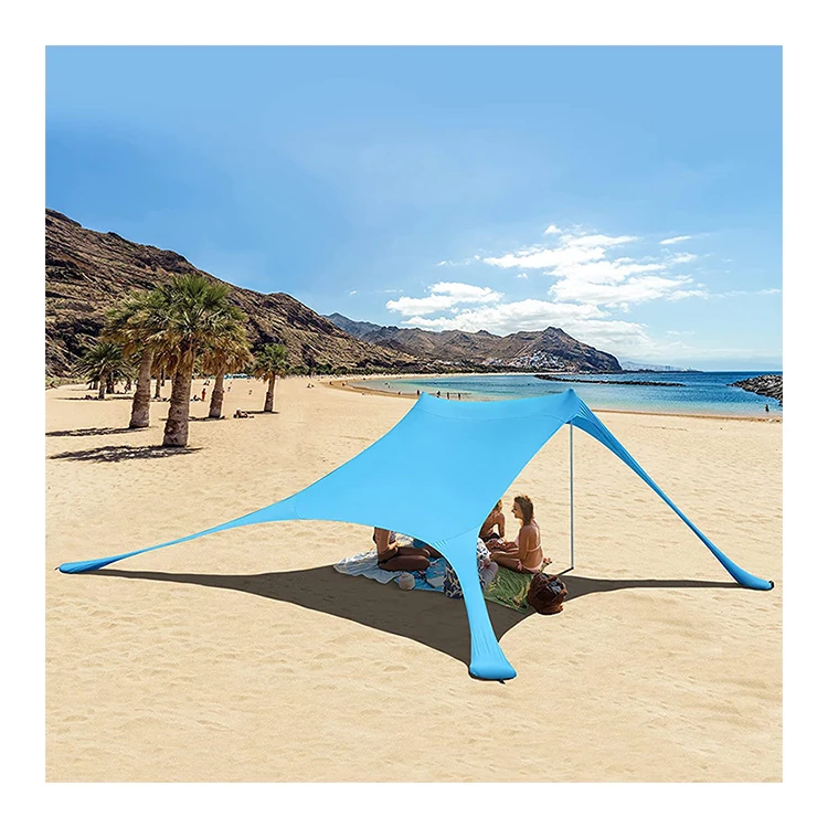 300*300*200cm outdoor blue color beach tent sun shade shelter large /beach canopy /beach tent