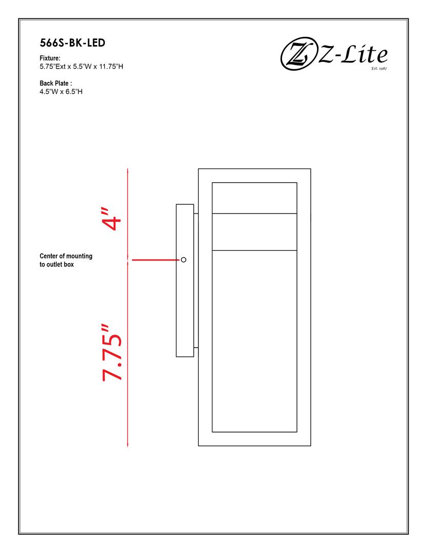 Z-Lite 566SBKLED