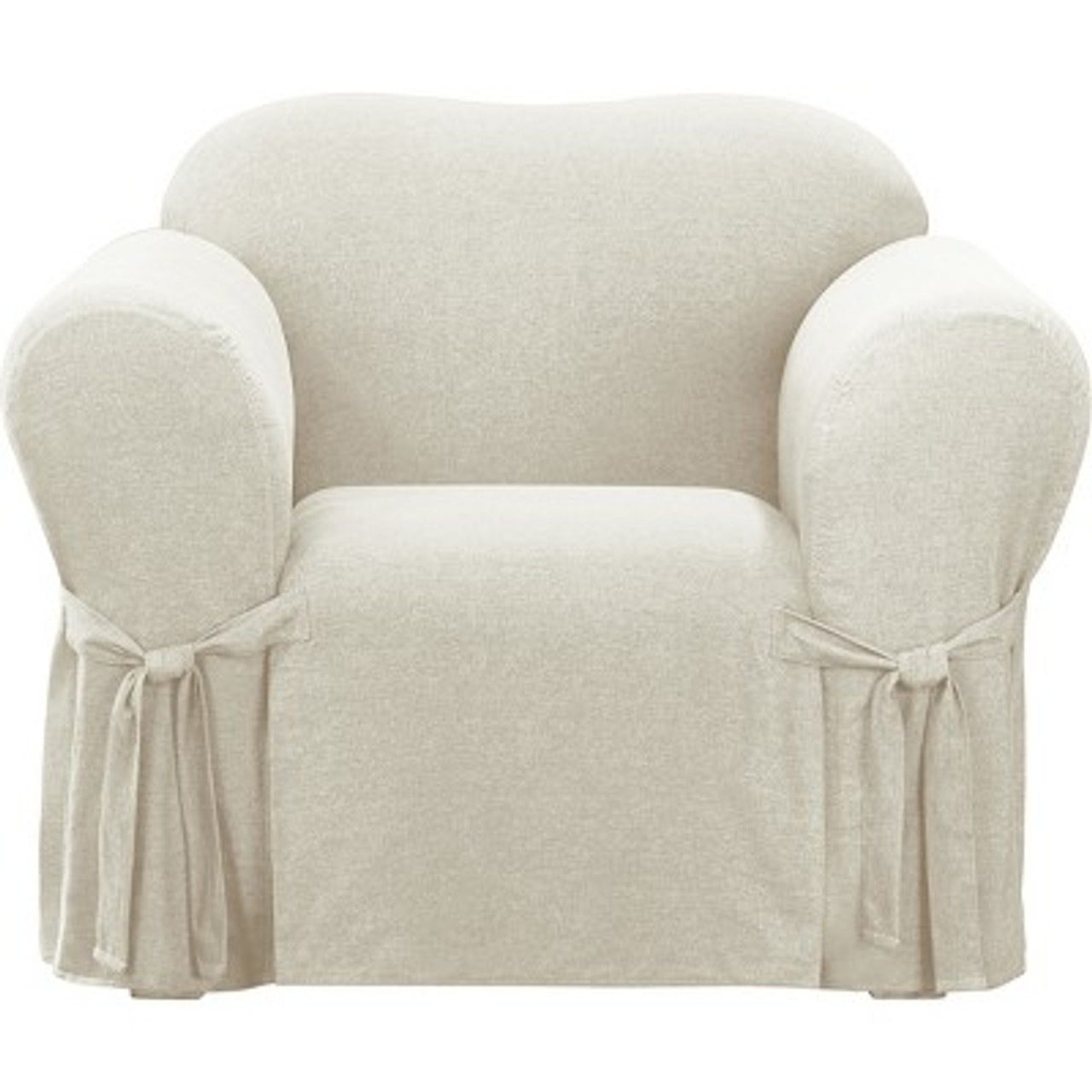 Farmhouse Basketweave Chair Slipcover Oatmeal - Sure Fit