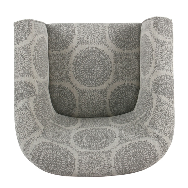 Porch and Den Blakeney Grey Medallion Tub Shaped Accent Chair