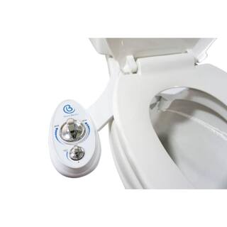 Boss Bidet Non-Electric Luxury Toilet Bidet Attachment Water Sprayer Dual Nozzle White and Blue Boss Bidet Luxury White