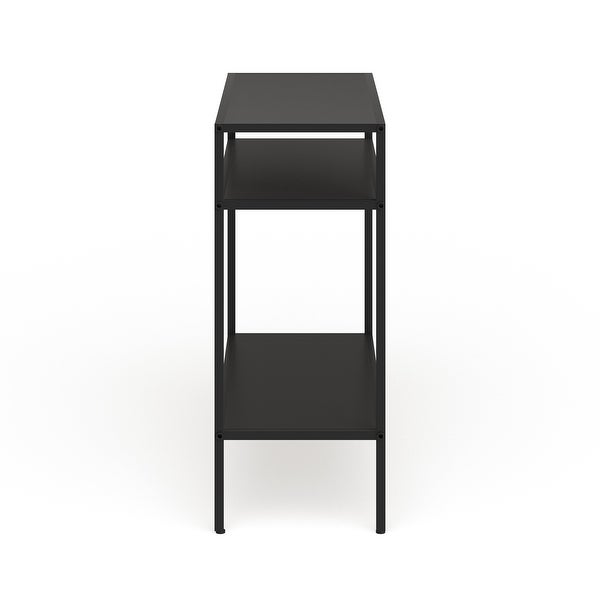 Ricardo Side Table with Metal Shelves