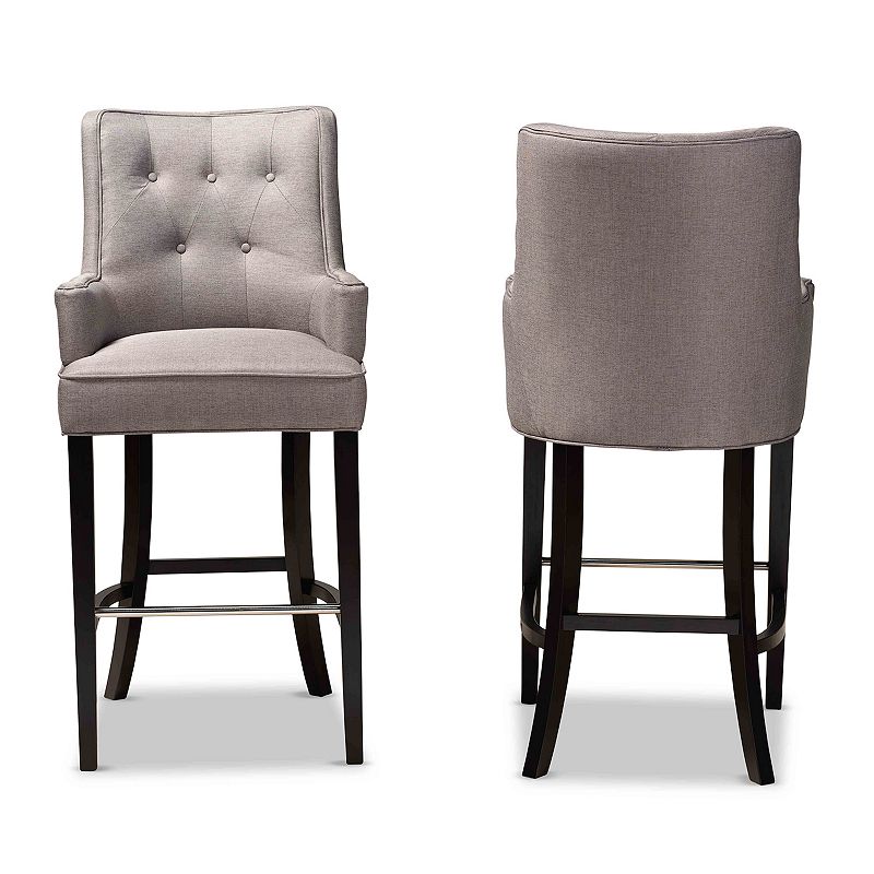 Baxton Studio Aldon Bar Stool 2-piece Set