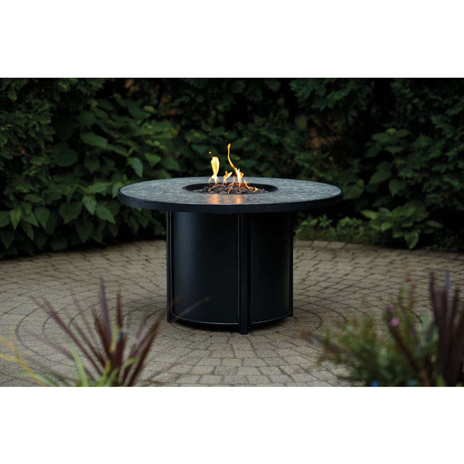 Living Accents 42 in. W Steel Round Propane Fire Pit