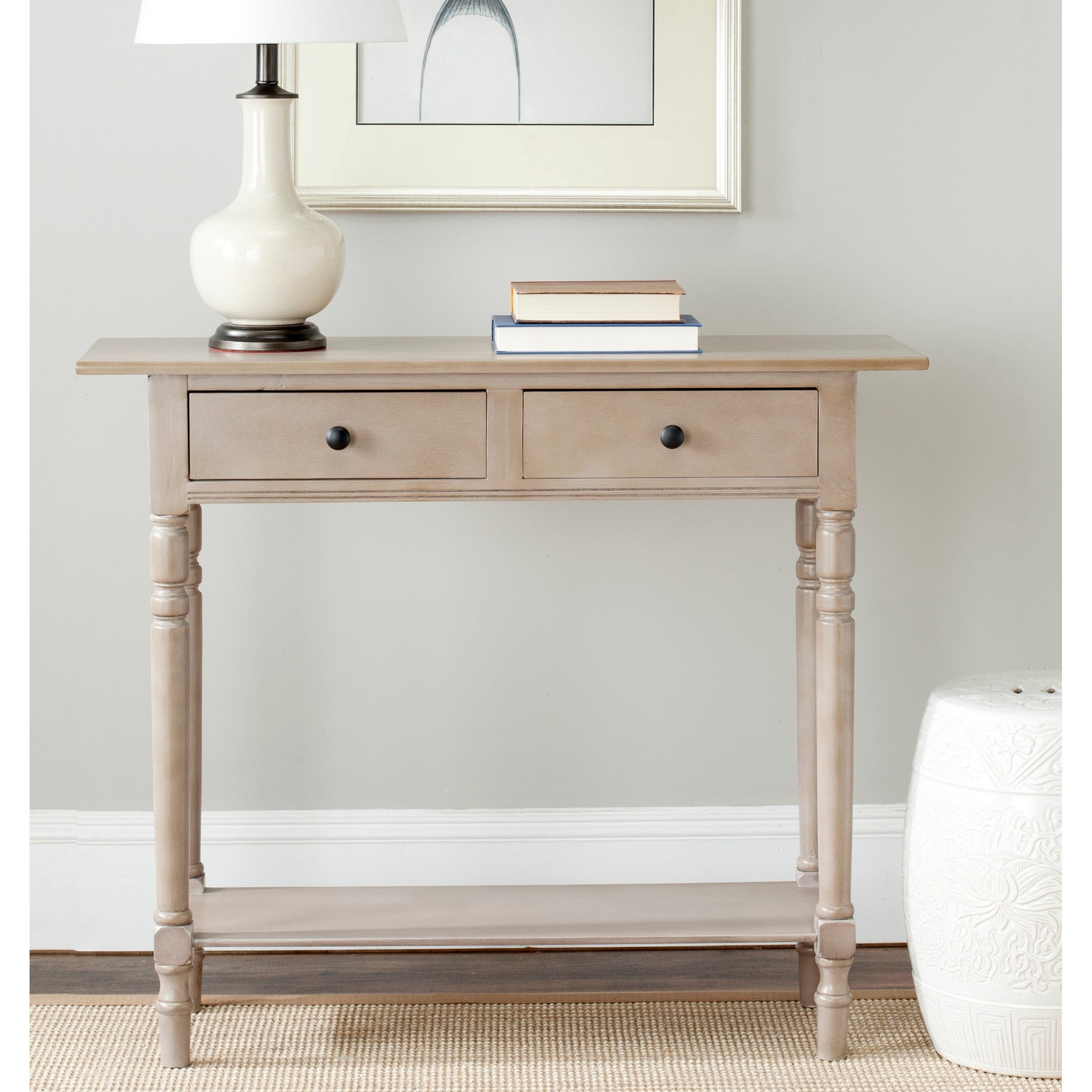 SAFAVIEH Cape Cod Grey 2-drawer Console Table - 37.8