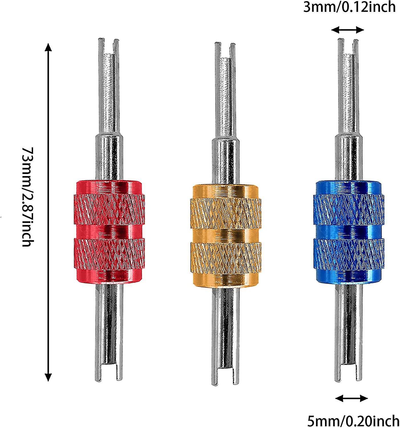 3 Pieces Tire Valve Remover Valve Core Remover Tool， Valve Core Remover Wrench