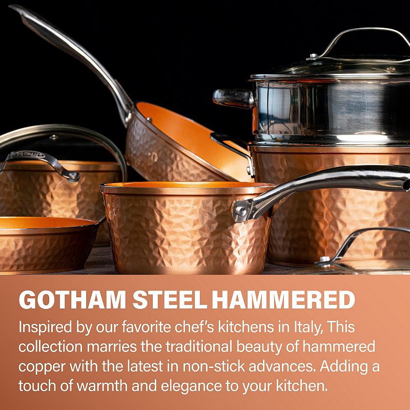 Gotham Steel Hammered 15-pc. Aluminum Nonstick Cookware and Bakeware Set