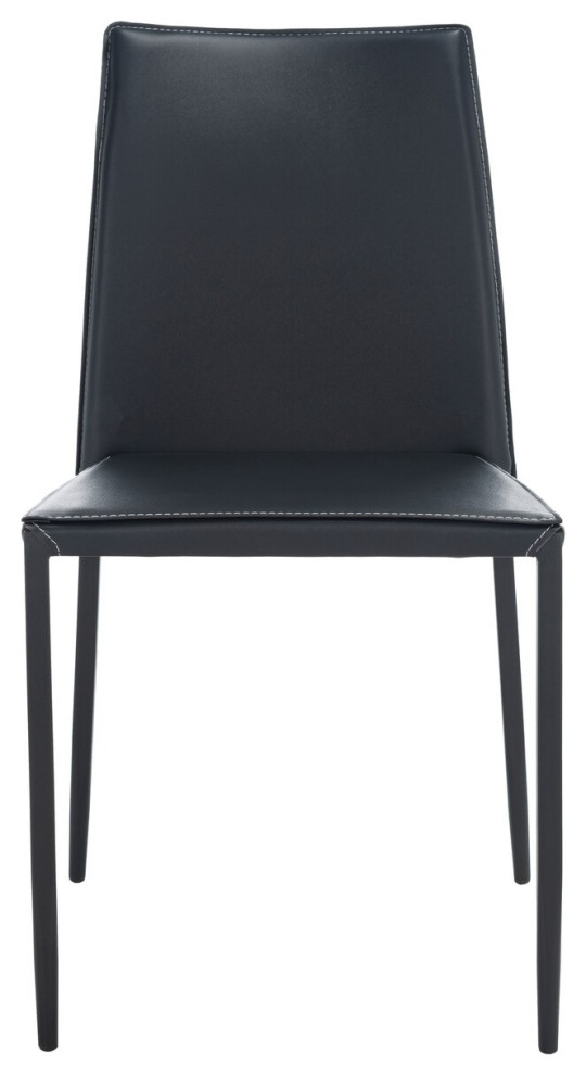 Barny Dining Chair set of 2 Black   Midcentury   Dining Chairs   by Peachtree Fine Furniture  Houzz