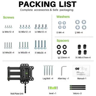 USX MOUNT RV Mount fits for 10 in. to 26 in. LEDFlat Screen TVs RVs Exquisite and Lockable HMS008