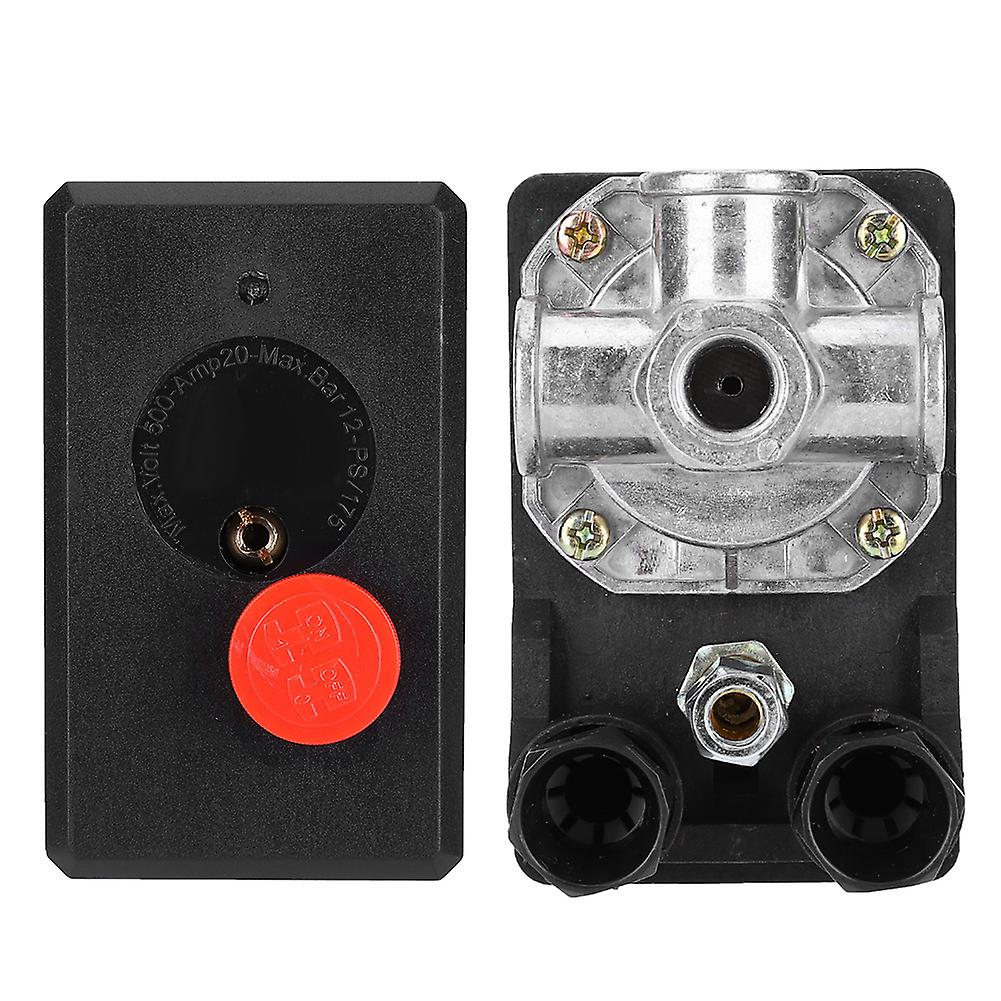Air Pressure Automatic Switch Black Vertical 3-phase 4-way 380v 8kg G1/4in Thread