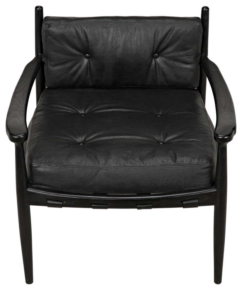 Fogel Lounge Chair  Charcoal Black   Midcentury   Armchairs And Accent Chairs   by Noir  Houzz