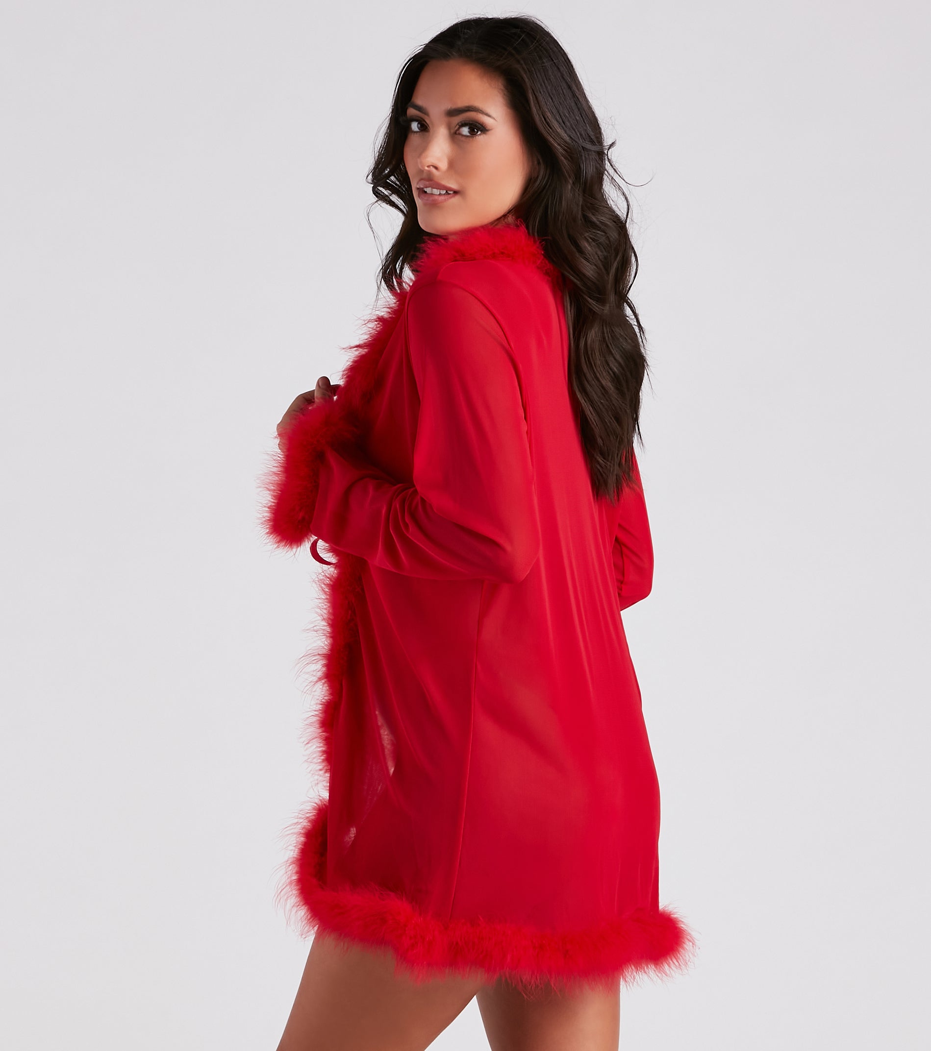 Forever Love Marabou Trim Robe