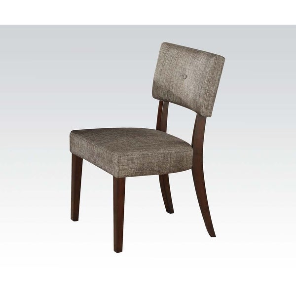 2PCS Drake Dining Chair Armless Side Chair (Set-2) in Gray Fabric