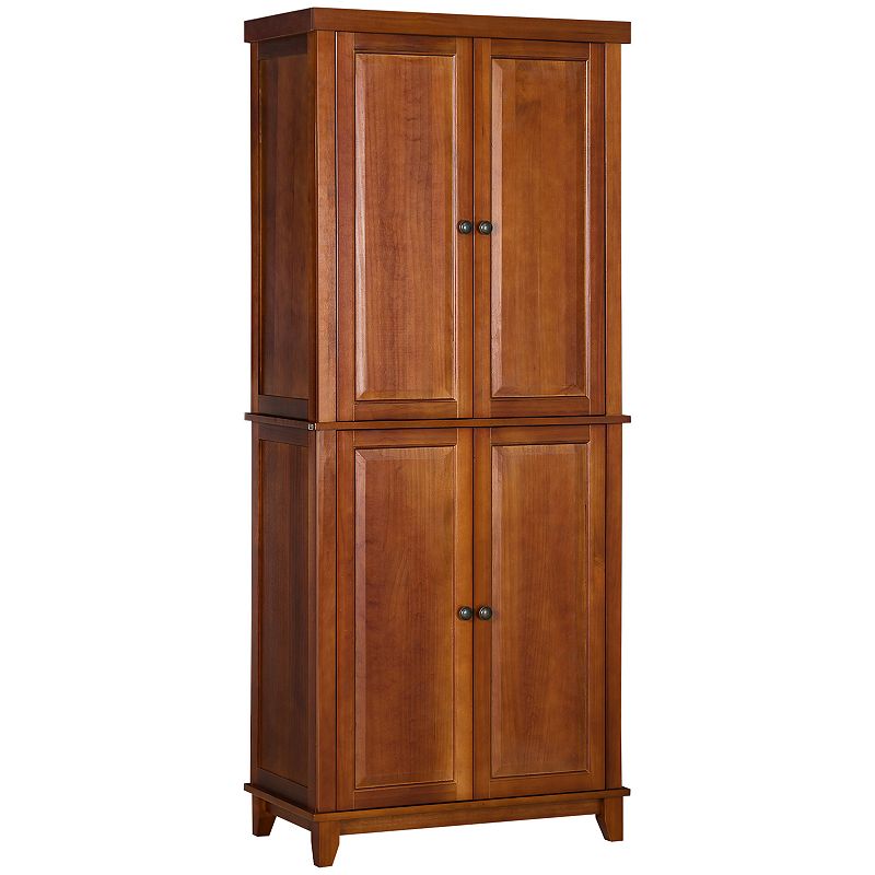 Homcom 72.5 Pinewood Large Kitchen Pantry Storage Cabinet， Mahogany