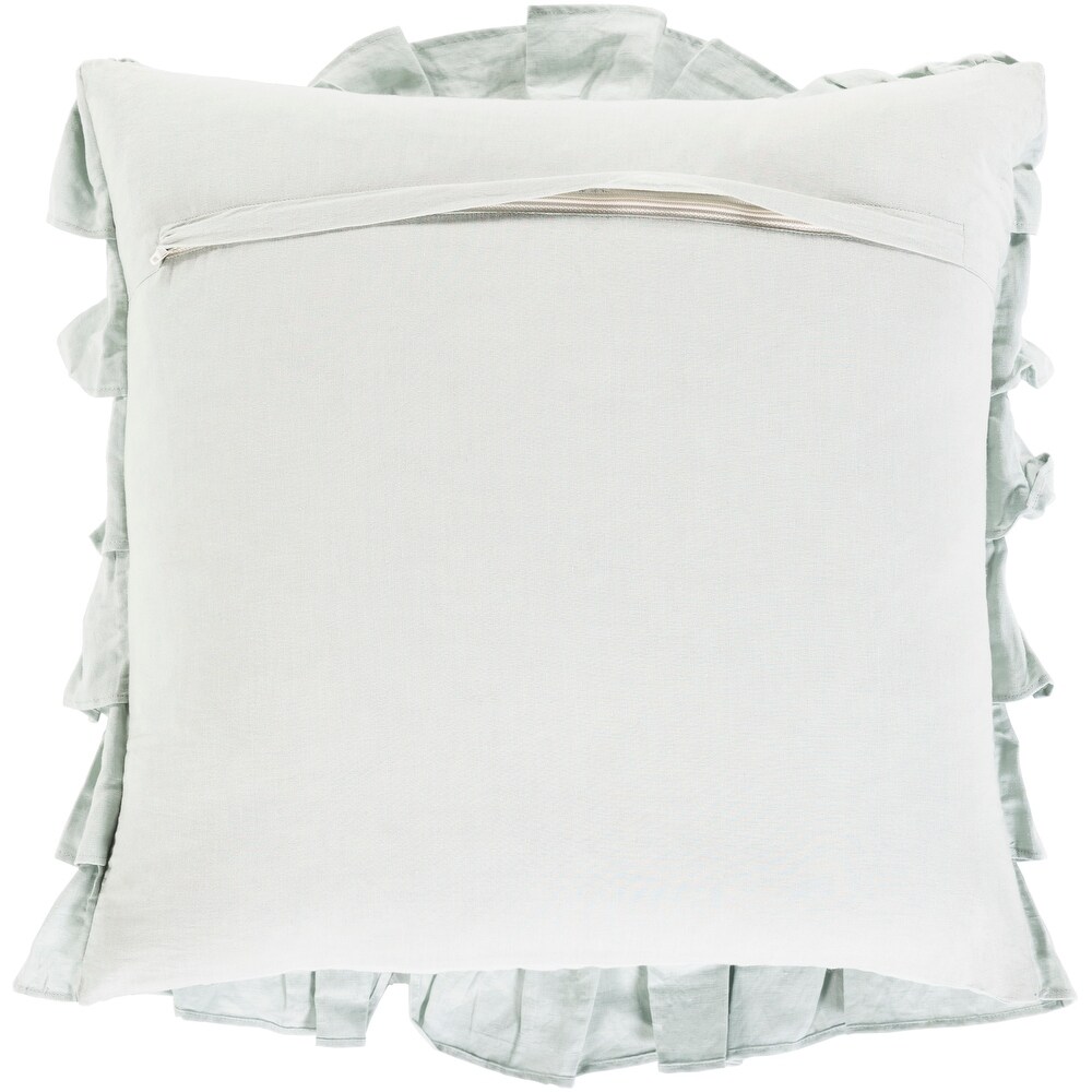 Ryder Ruched Ruffle 20 inch Throw Pillow