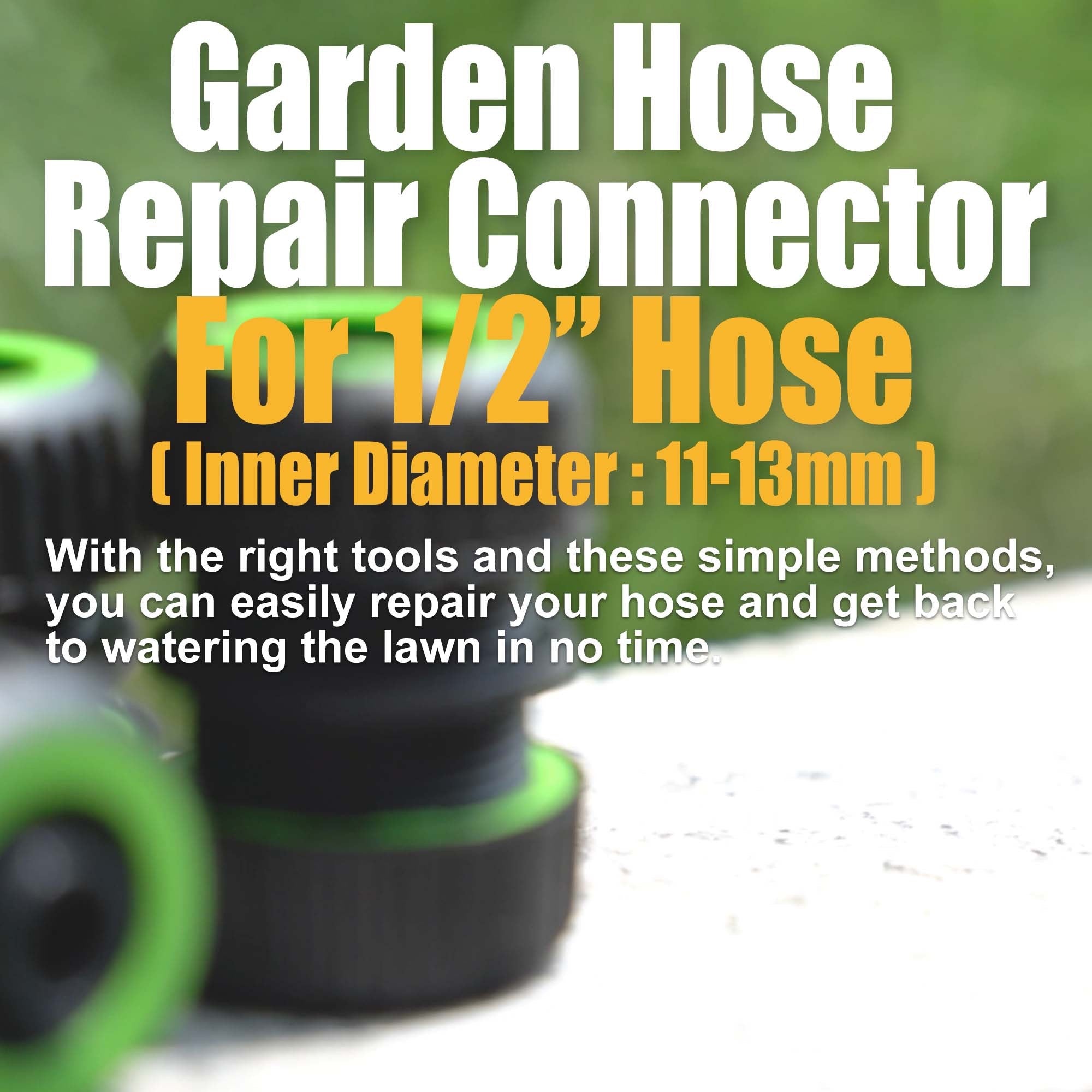 FUNJEE Garden Hose Plastic Repair Connector Fitting for 1/2