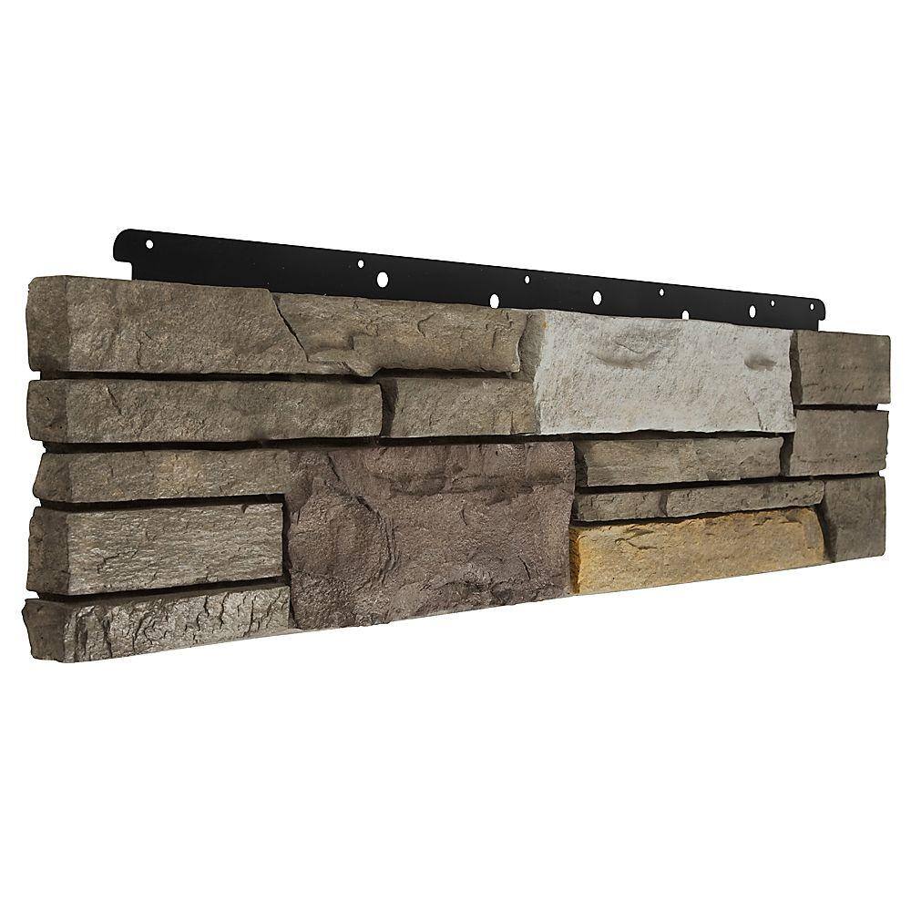 Boral 8 in. x 36 in. Versetta Stone Corner Ledgestone Sterling Siding (6-Bundles) 4210583