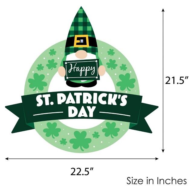 Big Dot Of Happiness Irish Gnomes Outdoor St Patrick x27 s Day Party Decor Front Door Wreath