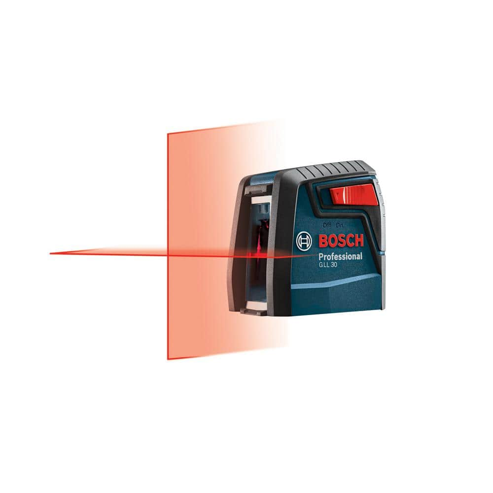 Bosch 30 ft. Cross Line Laser Level Self Leveling with 360 Degree Flexible Mounting Device and Carrying Pouch GLL 30 S