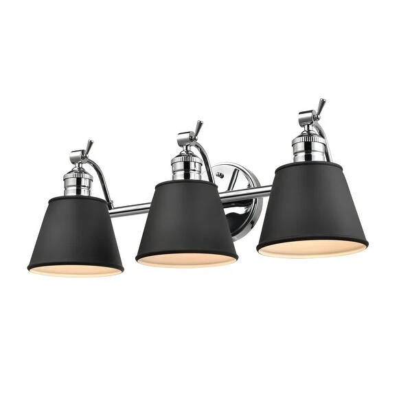 Millennium Lighting Layne Vanity Fixture in Multiple Finishes with Metal Shades