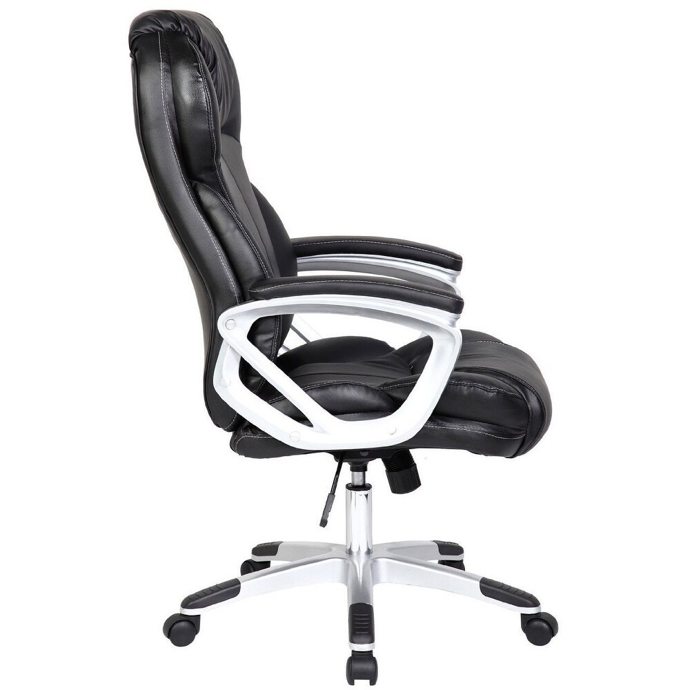 Ergonomic High Back Executive Office Chair  Conference Room Rolling Armchair with Tilt and Lumbar Support