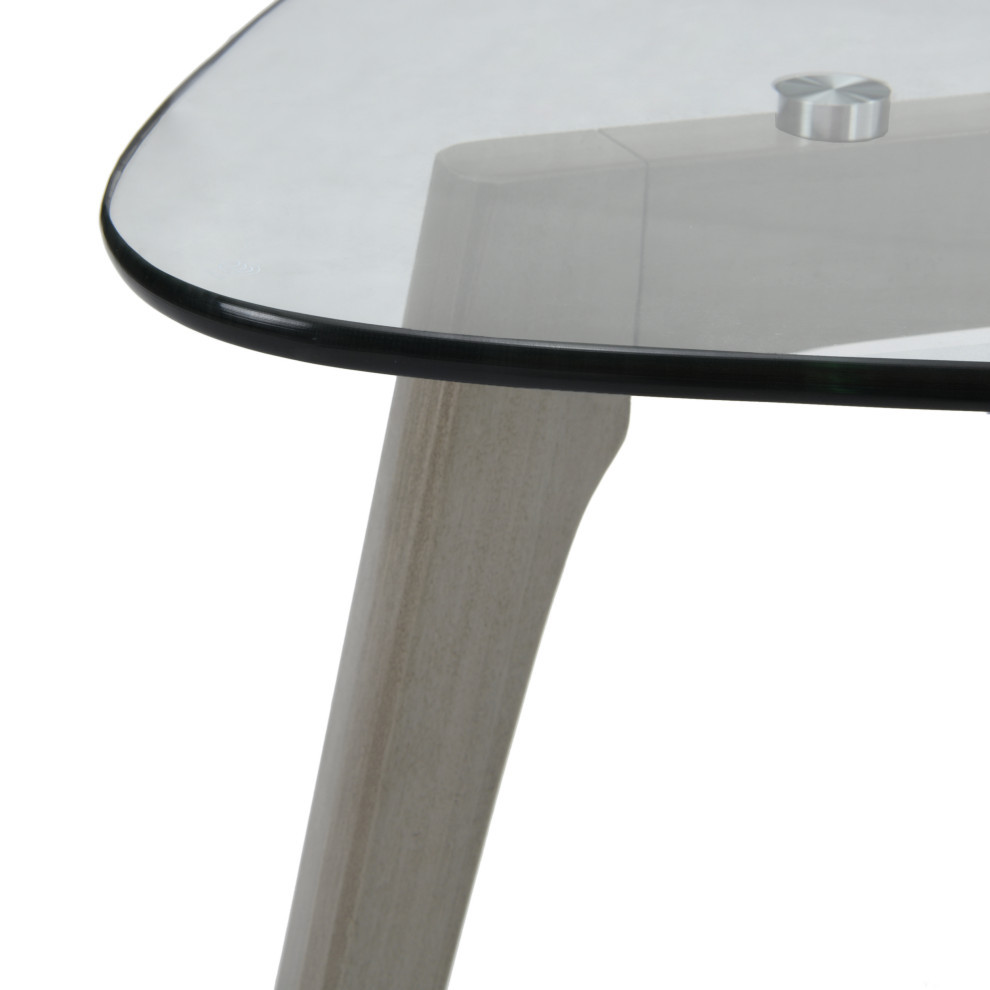 Mosier Mid Century Modern Coffee Table With Glass Top   Midcentury   Coffee Tables   by GDFStudio  Houzz