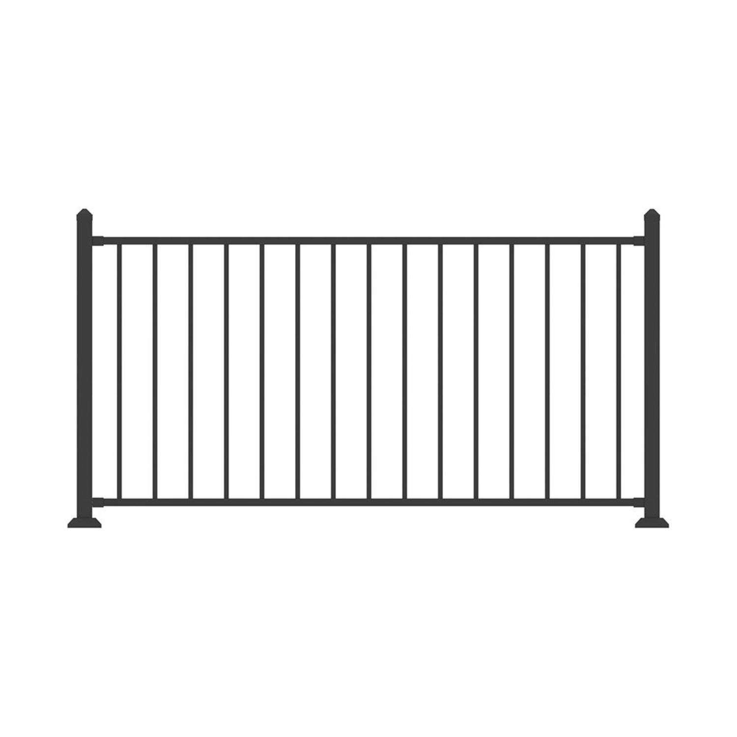 Fe26 Steel Traditional Level Panel 34 in. H X 1 in. W X 96 in. L Steel Railing