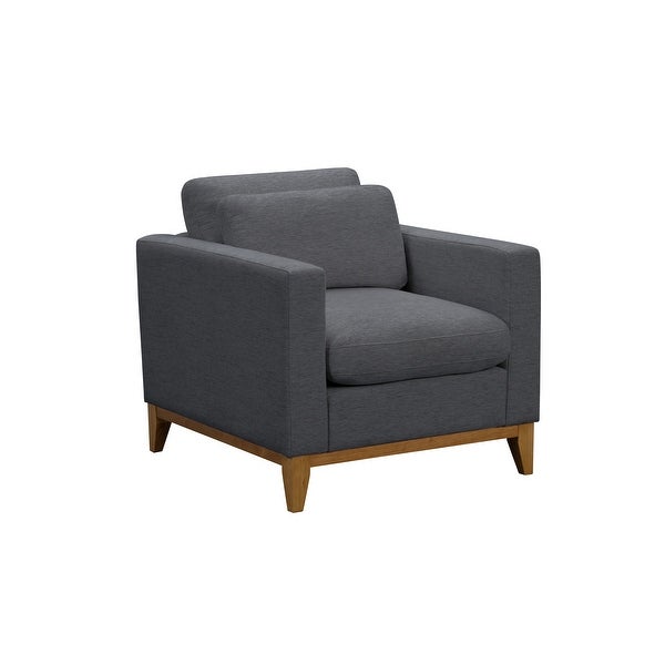 Abbyson Rosetta Modern Fabric Armchair with Wood Base