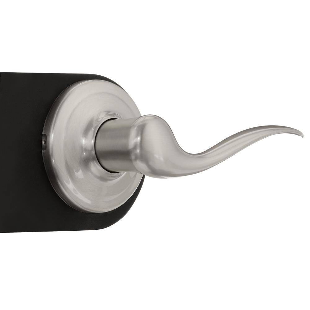 Kwikset Tustin Satin Nickel Right-Handed Half-Dummy Door Lever with Microban Antimicrobial Technology 788TNL RH 15 CP