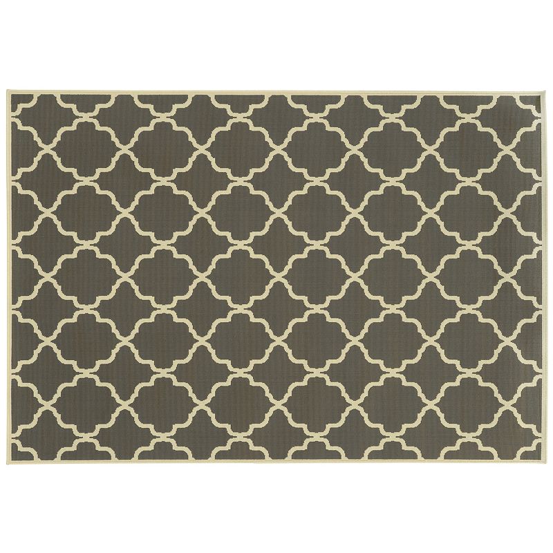 StyleHaven River Geometric Lattice Indoor Outdoor Rug