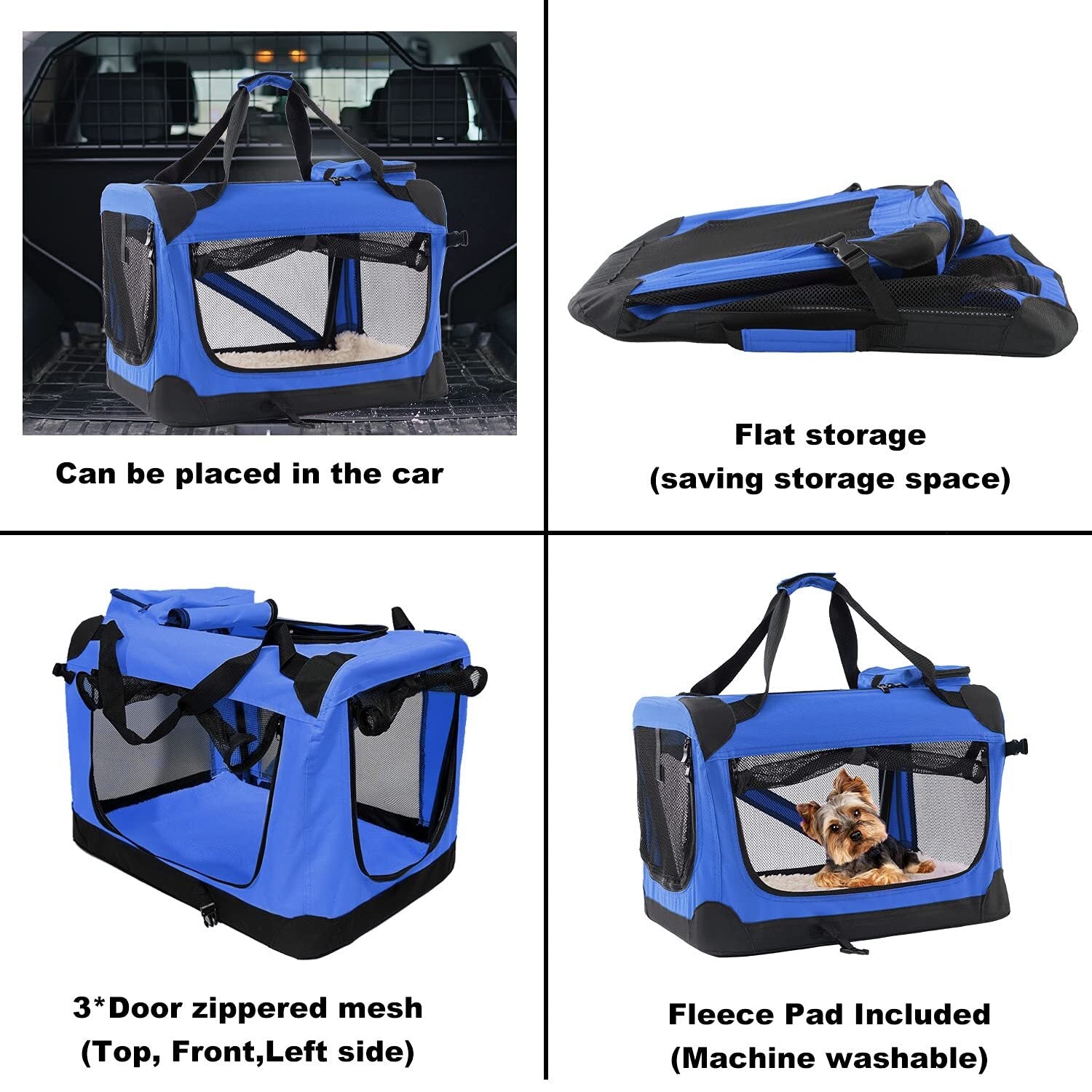 Cat Carriers Dog Carrier Pet Carrier Mesh Pet Travel Backpack Airline Approved Blue L Bbonlinedress