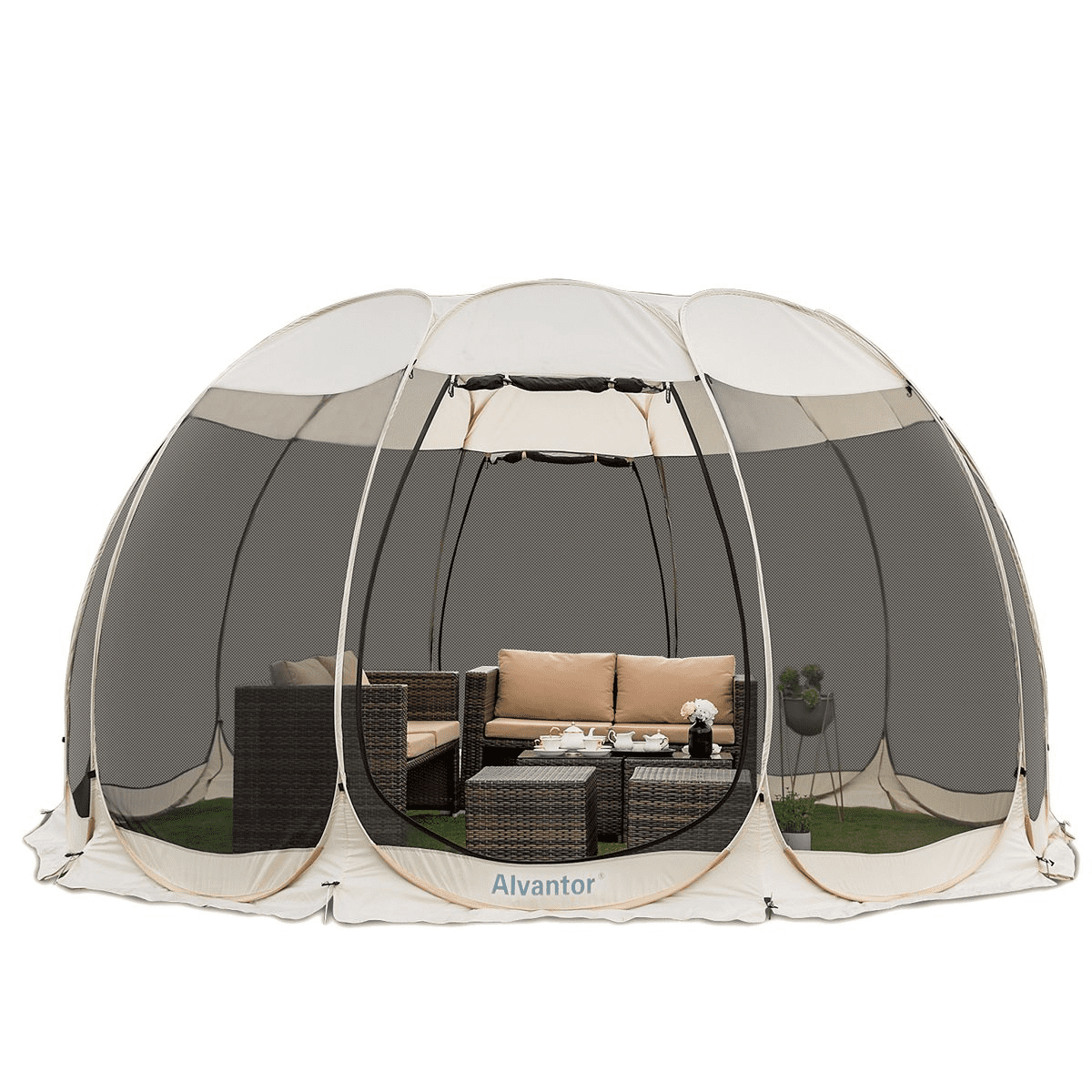 Screen House Camping Room Pop Up Gazebo 12'X12' Instand Canopy