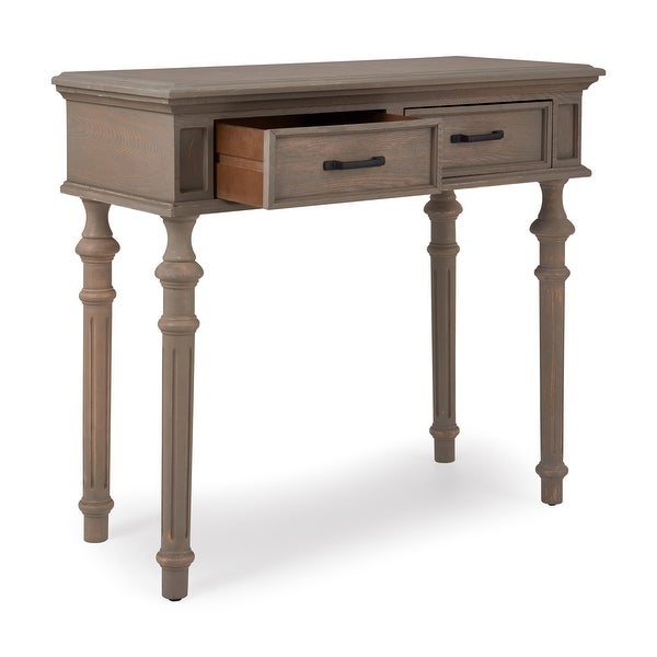 Finch Cassatt 2 Drawer Console Table， Gray