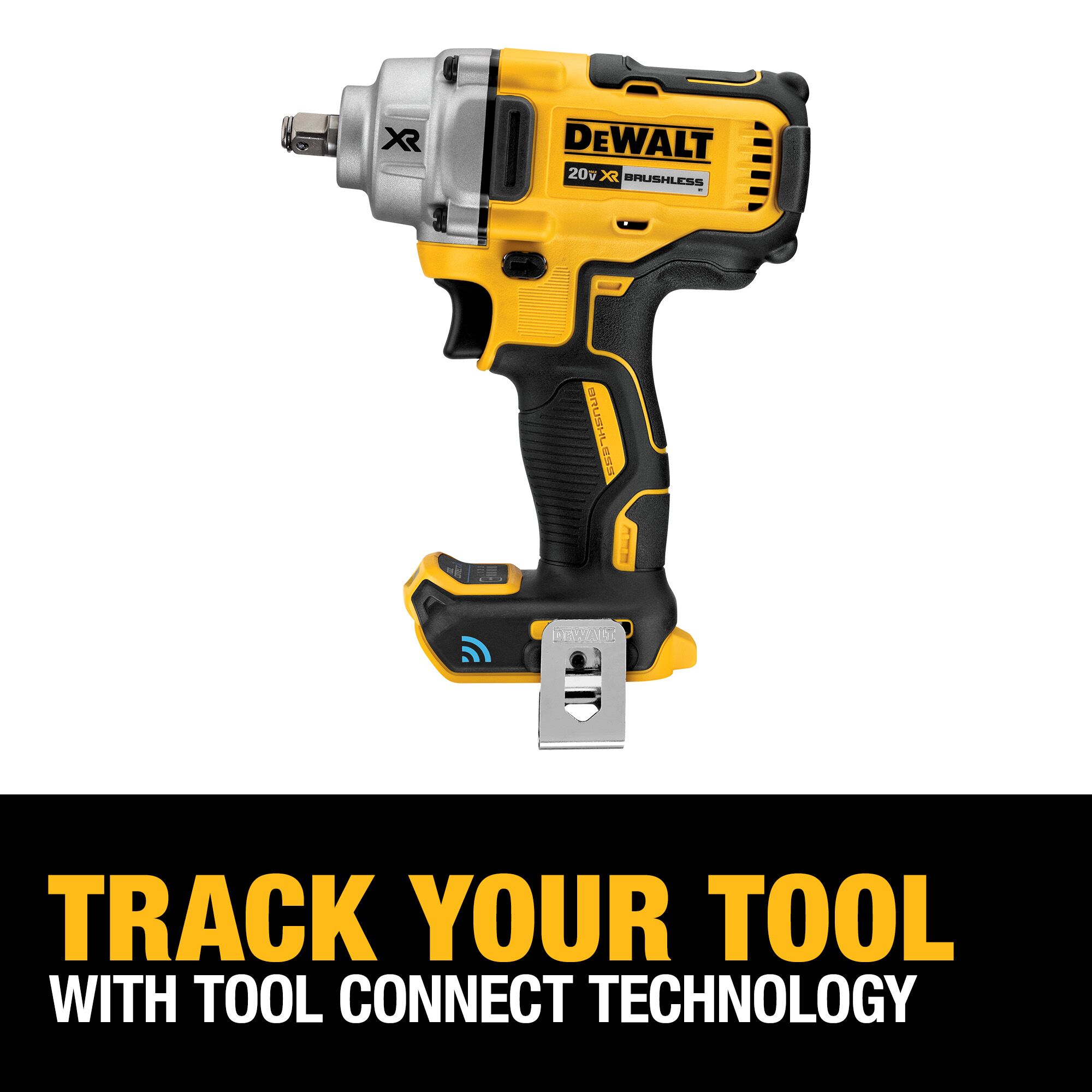 DEWALT DCF896HB 20-Volt MAX XR Cordless Brushless 1/2 in. Mid-Range Impact Wrench with Hog Ring Anvil and Tool Connect (Tool-Only)