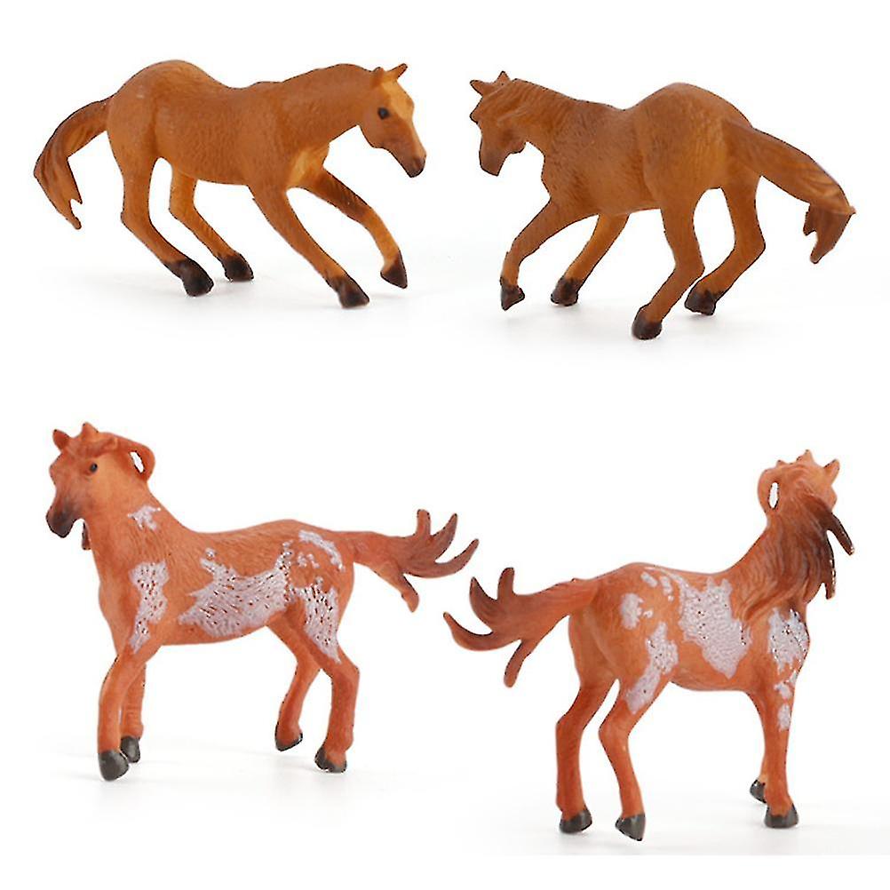 12PCS Mini Action Figures Horse Toy Model Simulation PVC Miniature Horse Animals Toy Playset Educational Toy for Children