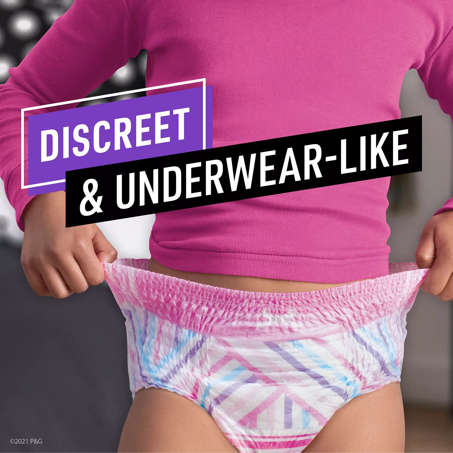 Ninjamas Nighttime Bedwetting Underwear for Girls， Size S/M (38 - 65 lbs.) - 44 ct.